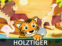 Holztiger Holzfiguren