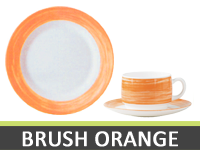 Geschirrserie Opalglas | Orange