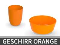 Geschirr Kunststoff | Orange