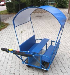 Kindertransportwagen Blau - Sonnen- & Regendach