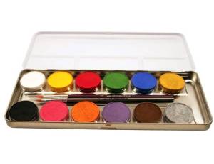 Schminkpalette 12 Farben in Metallbox