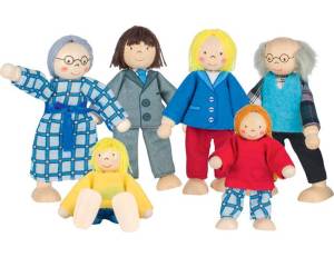 Puppenhaus Biegepuppen - Familie klassisch | 6 Teile