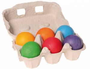 Grimm`s Bausteine | Holzkugeln Regenbogen 6er Set - Bunt