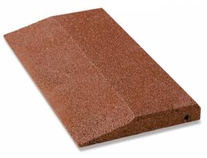 Fallschutzplatte Terrasoft | Randplatte halb 25 x 50 cm
