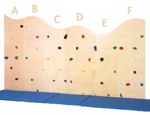Climbing for Kids | Kletterwand natur, 6-teilig