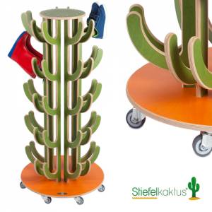 Stiefelkaktus mit Rollen | Für 25 Paar Schuhe