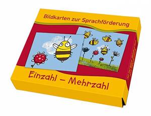 Bildkarten zur Sprachförderung - Einzahl - Mehrzahl