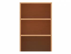 Regalschrank mit Sockelnische und 2 Fächern