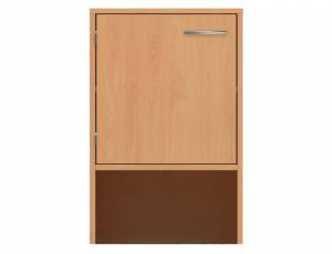 Schrank mit Sockelnische und Tür | Türanschlag links
