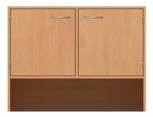 Schrank mit Sockelnische | Doppeltür und 4 Fächer