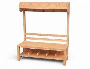 Wandgarderobe Einfachablage mit Schuhablage Facheinteilung