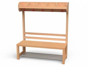 Wandgarderobe Einfachablage mit Schuhrost Edelstahl