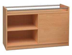 Krippenschrank mit 4 Fächern (wechselseitig offen)