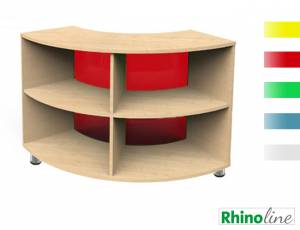 RhinoLine | Viertelkreisschrank Acrylglas - Höhe 83,1 cm 
