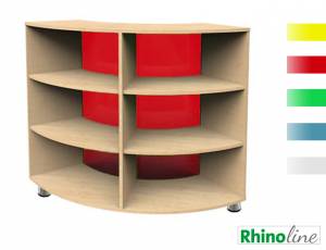 RhinoLine | Viertelkreisschrank Acrylglas - Höhe 119,1 cm