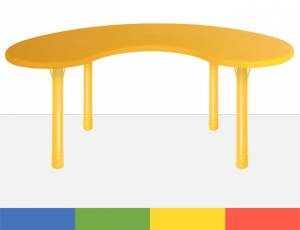 Kindergartentisch Flexi - Nierenform 160 x 60 cm