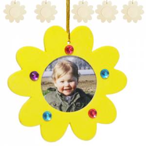 Holzanhänger Bilderrahmen Blume | 6er Set