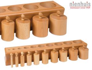 Holzblock mit Einsatzzylindern Nr. 2 | Nienhuis Montessori Material