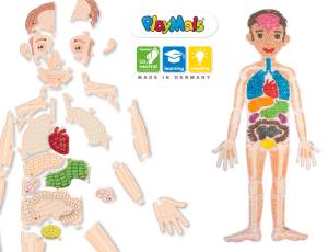 PlayMais® Vorlagen - Anatomiepuzzle Mein Körper | 34 Teile