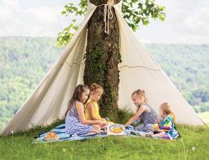 Baum Tipi aus Baumwolle | Höhe 250 cm