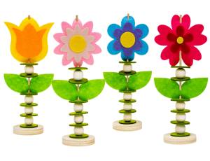 Filzblumen 4er Set - Steckbausatz | 56 Teile