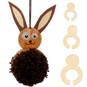 Holzanhänger für Pompons | 12er Set