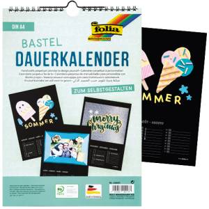 Dauerkalender DIN A4 Schwarz