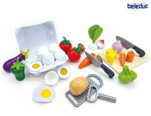 Kinderküche - Beleduc XL Set Kochgrundlagen und Gemüse | 25 Teile