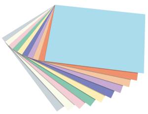 Tonpapier 50 x 70 cm | 100 Bogen in 10 Pastellfarben