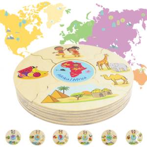 HUMANICO Kontinente - Zuordnungspuzzle | 30 Puzzleteile