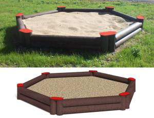 Sandkasten Sechseck