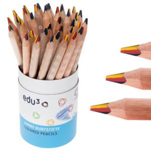 edu3 Jumbo dreiflächig | 36 Regenbogenstifte
