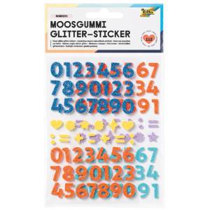 Sticker Moosgummi Glitter | Zahlen 112 Teile
