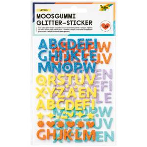 Sticker Moosgummi Glitter | Buchstaben 128 Teile