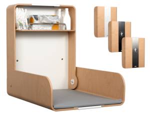 Wandwickeltisch KAWAmidi | Korpus Multiplex HPL Buche