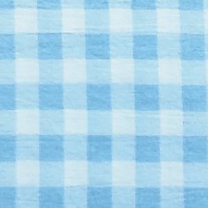 Bettwäsche Garnitur aus Baumwolle - Muster Karo Hellblau