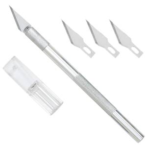 Bastelmesser aus Aluminium | Mit 4 Schneideklingen
