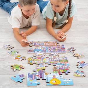 Bodenpuzzle Stadtleben| 45 Teile 