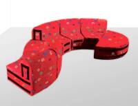 Kindersofa | Kuschel Halbrondell Hort - Sitzhöhe 42 cm