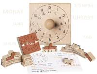 Holzstempel Kalender, Uhr und Zahlen | 30 Teile