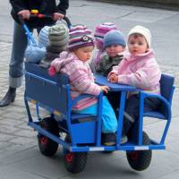 Kindertransportwagen Blau - Ausflugswagen Krippe