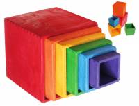 Grimm`s | Geometrische Bausteine U3 - Kistensatz Regenbogen