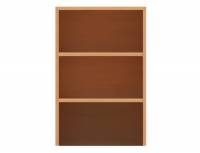 Regalschrank mit Sockelnische und 2 Fächern