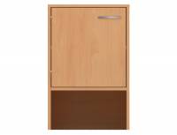 Schrank mit Sockelnische und Tür | Türanschlag links