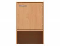 Schrank mit Sockelnische und Tür | Türanschlag rechts