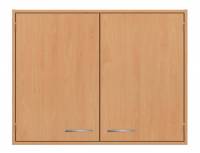 Aufsatzschrank | Hängeschrank mit Doppeltür und 2 Fächern