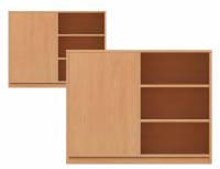 Raumteilerschrank mit 6 Fächern rechts | wechselseitig offen