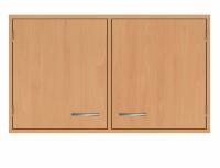 Aufsatzschrank | Hängeschrank mit 4 Fächern und Doppeltür