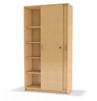 Aktenschrank mit 5 Fächern und 2 Schiebetüren