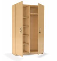 Garderobenschrank mit 6 Fächern und Kleiderstange